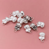925 Sterling Silver Rabbit Charms, S925 Bunny Pendant