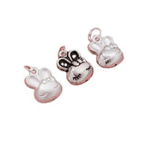 925 Sterling Silver Rabbit Charms, S925 Bunny Pendant