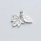 925 Silver Retro Leaf Charms Maple Leaf Pendant Finding
