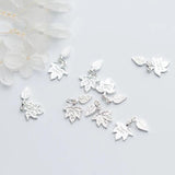 925 Silver Retro Leaf Charms Maple Leaf Pendant Finding