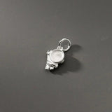 925 Sterling Silver Astronaut Charm for DIY Jewelry - Fits 5mm Stone/Pearl Beads