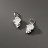 925 Sterling Silver Astronaut Charm for DIY Jewelry - Fits 5mm Stone/Pearl Beads