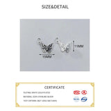 Thai Silver Hollow Butterfly Charms DIY Necklace Making Findings