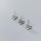 Thai Silver Hollow Butterfly Charms DIY Necklace Making Findings