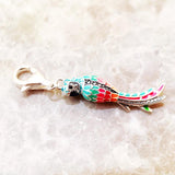 925 Silver Colorful Parrot Pendant Summer Jewelry Gift