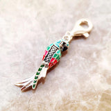 925 Silver Colorful Parrot Pendant Summer Jewelry Gift