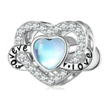 925 Silver Moonstone Charms Astronaut Moon Pendant DIY Jewelry Making