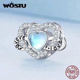 925 Silver Moonstone Charms Astronaut Moon Pendant DIY Jewelry Making