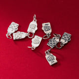 925 Silver Fish Circle Charm Good Luck Pendant DIY Jewelry Accessory