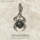 Spider Dangle Charm Pendant 925 Sterling Silver Vintage Jewelry Gift