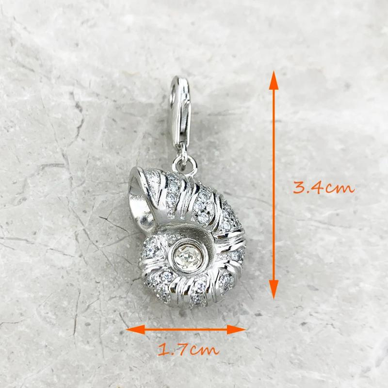 Conch Pendant 925 Sterling Silver Ocean Gift Women