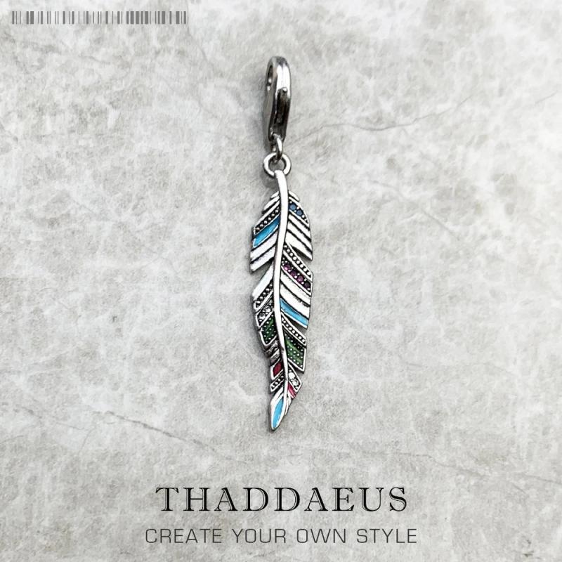 925 Silver Feather Pendant Charm Summer Jewelry Gift Women Men