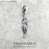 925 Silver Feather Pendant Charm Summer Jewelry Gift Women Men