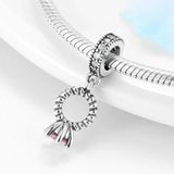 European Silver Bracelet Beads 925 Sterling Charm CZ Wedding Spacer Women