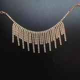 Rhinestone Tassel Foot Chain Crystal Bracelet Beach Barefoot Sandal Leg Chain