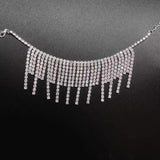 Rhinestone Tassel Foot Chain Crystal Bracelet Beach Barefoot Sandal Leg Chain