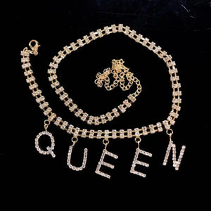 Rhinestone 26 letter Pendant Crystal Anklet women's jewelry accessories