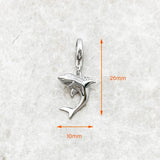 Maritime Shark Dangle Charm Lucky Pendant 925 Sterling Silver