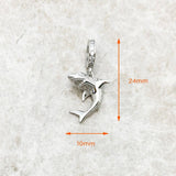 Maritime Shark Dangle Charm Lucky Pendant 925 Sterling Silver