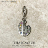 Painter Palette Charm 925 Sterling Silver Pendant Gift