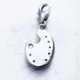 Painter Palette Charm 925 Sterling Silver Pendant Gift