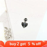 Dragonfly Heart Pendant 925 Sterling Silver Boho Charm Jewelry
