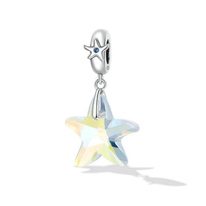 925 Silver Crystal Shell Charm Zircon Pendant Beads - DIY Jewelry Making