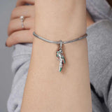 925 Silver Parrot Pendant Dangle Charm for Pan Bracelets