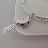 925 Silver Parrot Pendant Dangle Charm for Pan Bracelets