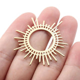 5Pcs Brass Sun Flower Charms DIY Accessories Women Jewelry Making