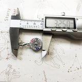 925 Sterling Silver Wheel of Fortune Dangle Charm Pendant