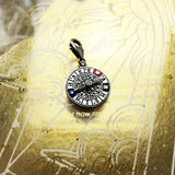 925 Sterling Silver Wheel of Fortune Dangle Charm Pendant