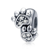925 Sterling Silver Owl Dangle Charm Bead for Bracelet & Necklace