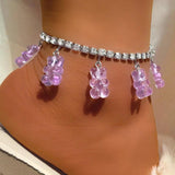 Bohemia Cartoon Bear Pendant Anklets Bracelets For Women