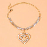 Stonefans Bling Double Heart Anklet Jewelry for Women