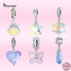 925 Sterling Silver Glaze Pendant Charms for DIY Bracelet & Necklace
