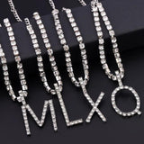 Rhinestone Letter Anklets Initial Name Foot Chain Bracelet Women Summer Sandals