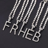 Summer Beach Rhinestone Initial Anklet Bracelet for Women