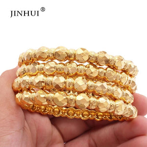Dubai Plated Women's Bracelets Bangles Charms for Wedding Jewelry