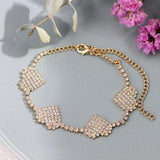 Rhinestone Heart Pendant Anklet Chain Beach Foot Jewelry