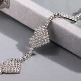 Rhinestone Heart Pendant Anklet Chain Beach Foot Jewelry
