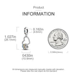Heart Shape Zircon Pendant 925 Sterling Silver Charm Bead