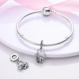 Heart Shape Zircon Pendant 925 Sterling Silver Charm Bead