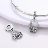 Heart Shape Zircon Pendant 925 Sterling Silver Charm Bead