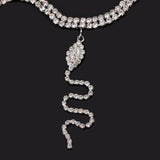 Boho Double Layer Crystal Chain Anklets Summer Beach Snake Pendant Anklet