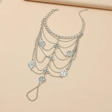 Silver Alloy Tassel Anklets for Women Boho Coin Pendant Chain Ankle Bracelet