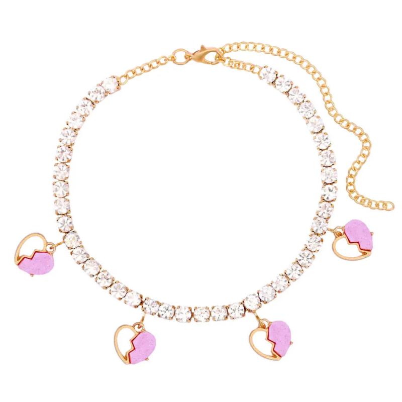 Multicolor Heart Break Love Anklets for Women