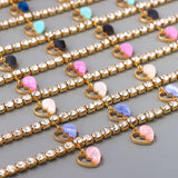Multicolor Heart Break Love Anklets for Women