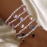 Multicolor Heart Break Love Anklets for Women