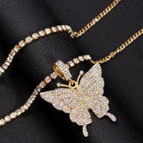 Multilayer Crystal Butterfly Anklet with Rhinestones